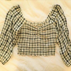 American Eagle Plaid Blouse